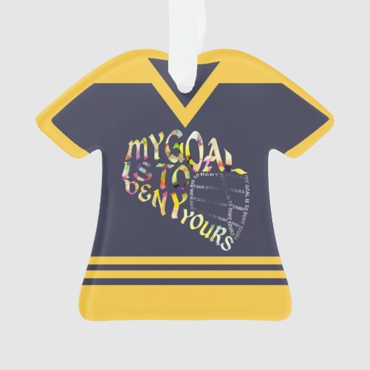 ラクロスのゴールキーパー名前をカスタムする及び数オーナメント オーナメント (正面)