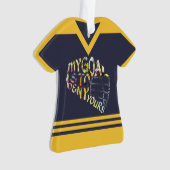 ラクロスのゴールキーパー名前をカスタムする及び数オーナメント オーナメント (正面)