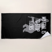 ラクロスのゴールキーパー-私のゴールはあなたのをストップです ビーチタオル (正面)