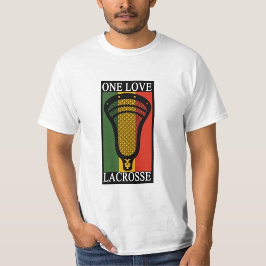 ラクロスのパロディのOneLoveのTシャツ Tシャツ (正面)
