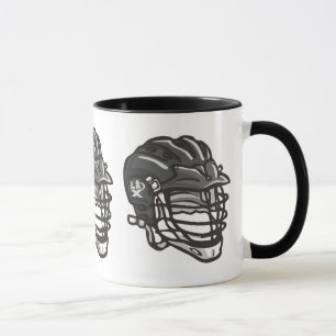 ラクロスのヘルメットの黒 マグカップ