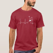 ラクロスの人の心拍 Tシャツ (正面)