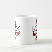 ラクロスの女の子のLAXの攻撃の赤 コーヒーマグカップ (中央)