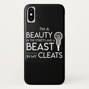 ラクロスの恋人の美しいの通りの獣のクリート iPhone X ケース