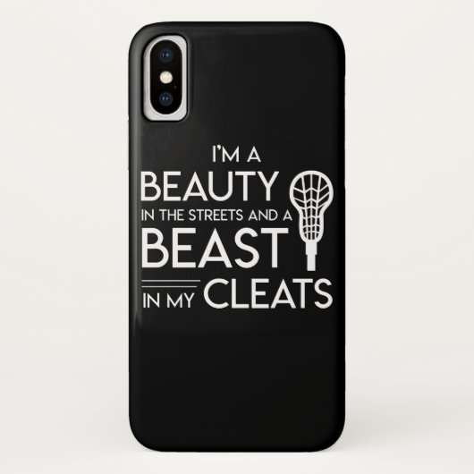 ラクロスの恋人の美しいの通りの獣のクリート Case-Mate iPhoneケース (裏面)