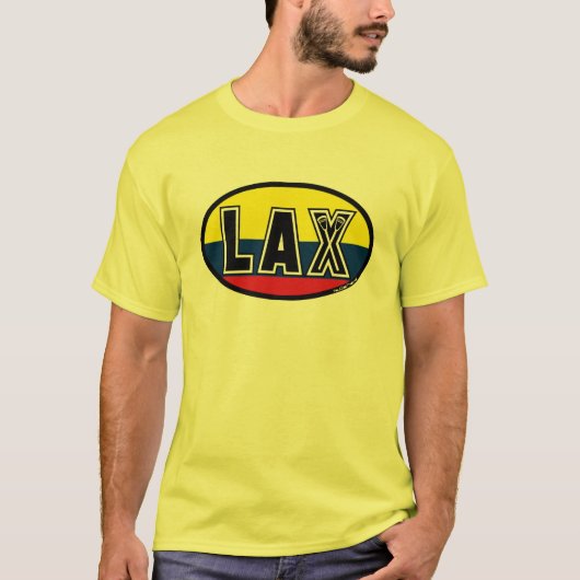 ラクロスの旗のコロンビアのTシャツ Tシャツ (正面)
