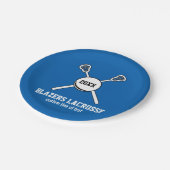 ラクロスの棒および球カスタムなプレーヤーのチーム名前 ペーパープレート (アングル)