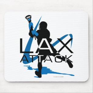 ラクロスの男の子のLAXの攻撃の青 マウスパッド
