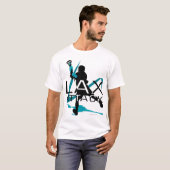 ラクロスの男の子のLAXの攻撃3の水のTシャツ Tシャツ (正面フル)