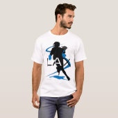 ラクロスの男の子のLAXの青のTシャツ Tシャツ (正面フル)