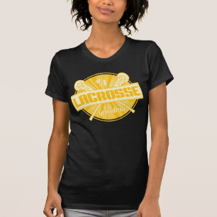 ラクロスの祖母名前及び数背部プリントのティー Tシャツ
