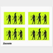 ラクロスの神々のシール 長方形シール (シート)