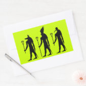 ラクロスの神々のシール 長方形シール (封筒)