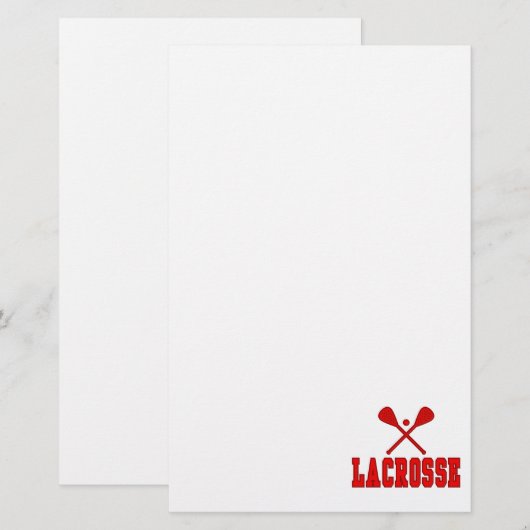 ラクロスの赤 便箋 (正面/裏面)