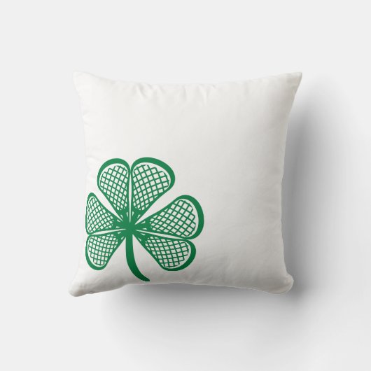 ラクロスのSt patricks dayのシャムロックの幸運なラクロス クッション (裏面)