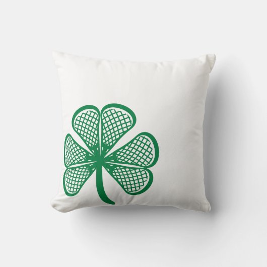 ラクロスのSt patricks dayのシャムロックの幸運なラクロス クッション (正面)