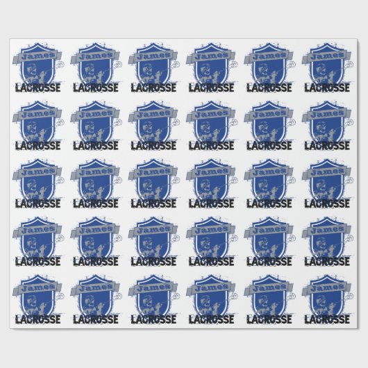 ラクロスはあなた自身のチーム名前を加えます ラッピングペーパー (フラット)