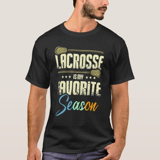 ラクロスは僕の季節お気に入りのだ Tシャツ (正面)