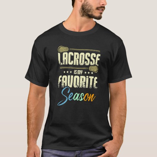 ラクロスは私のシーズンお気に入りのプレミアム Tシャツ (正面)