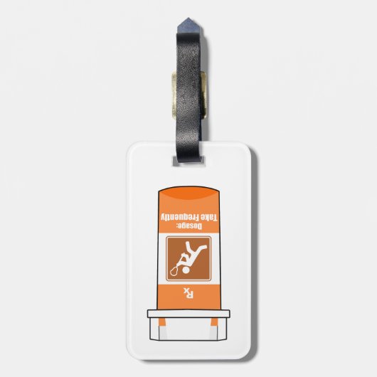 ラクロスは薬 ラゲッジタグ (裏面縦)