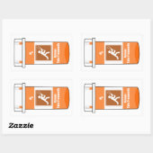 ラクロスは薬 長方形シール (シート)