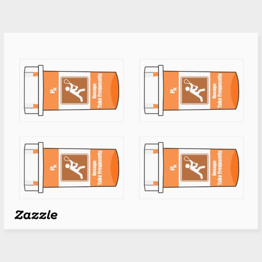 ラクロスは薬 長方形シール (シート)