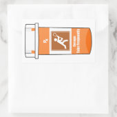 ラクロスは薬 長方形シール (バッグ)