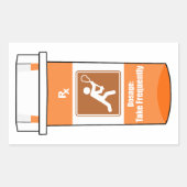 ラクロスは薬 長方形シール (正面)