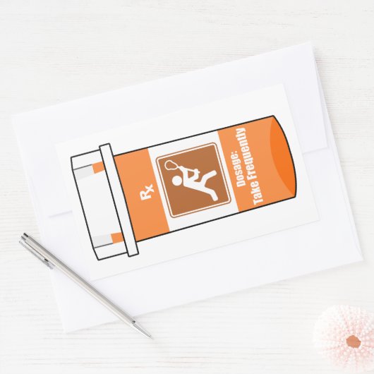 ラクロスは薬 長方形シール (封筒)