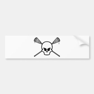 ラクロスはLaxOtherSkullWhiteのバンパーステッカーを設計します バンパーステッカー