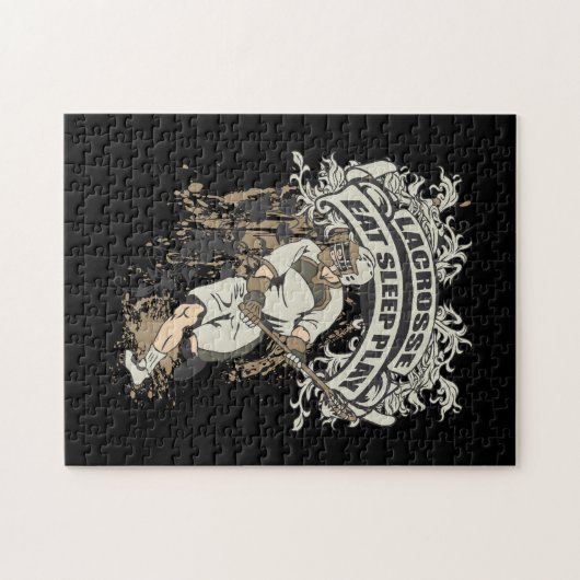 ラクロスを食べて下さい、眠らせて下さい、遊んで下さい ジグソーパズル (横)