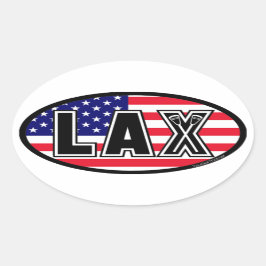 ラクロスアメリカラックスフラグ 楕円形シール
