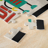 ラクロスウィスコンシンロボット – おもしろいヴィンテージ ジグソーパズル (側面)