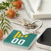 ラクロスカスタムキーリング、サッカーキーチェーン キーホルダー (正面右)