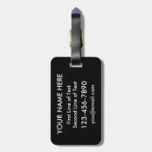 ラクロスカスタムゴアリーのタイポグラフィック荷物タグ ラゲッジタグ (裏面縦)