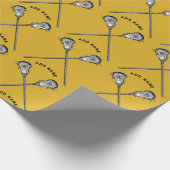 ラクロスギフト金ゴールド ラッピングペーパー (角)