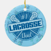 ラクロスクリスマスオーナメント、#1ラックスパパ セラミックオーナメント (裏面)