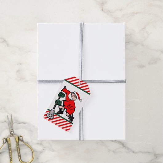 ラクロスクリスマスギフトタグ ギフトタグ (より糸付き)