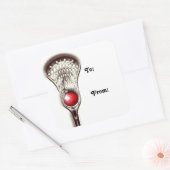 ラクロスクリスマスギフトタグ スクエアシール (封筒)