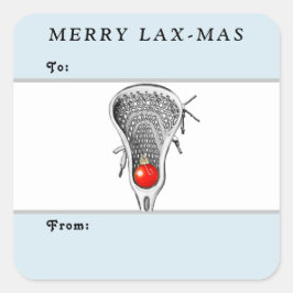 ラクロスクリスマスギフトタグ スクエアシール