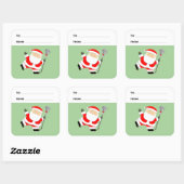 ラクロスクリスマスギフトタグ スクエアシール (シート)