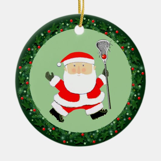 ラクロスクリスマスコレクション セラミックオーナメント (正面)