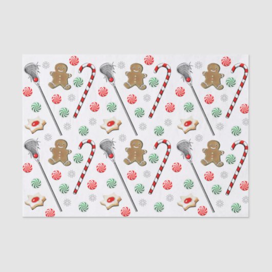 ラクロスクリスマスパターン 薄葉紙 (正面)