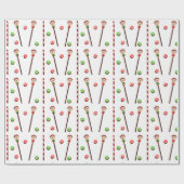 ラクロスクリスマスプレゼント ラッピングペーパー (フラット)