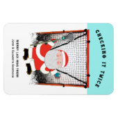 ラクロスクリスマスホリデーギフトカード磁石 マグネット (横)