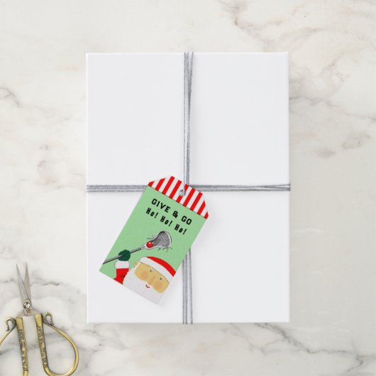 ラクロスクリスマスホリデーギフトラベル ギフトタグ (より糸付き)