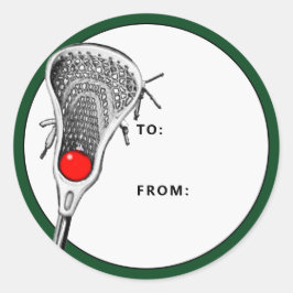 ラクロスクリスマスホリデーギフトラベル ラウンドシール