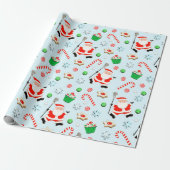 ラクロスクリスマスホリデーギフト ラッピングペーパー (アンロールド)