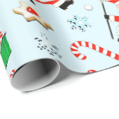 ラクロスクリスマスホリデーギフト ラッピングペーパー (ロールコーナー)