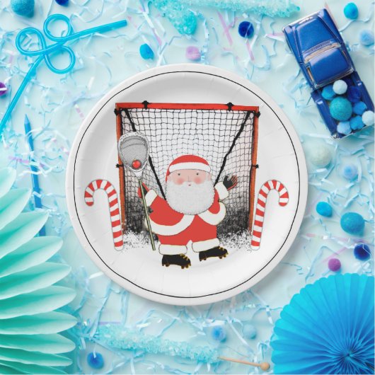 ラクロスクリスマスホリデーパーティー ペーパープレート (パーティー)